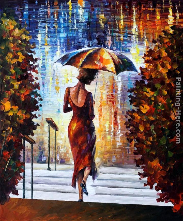 AT THE STEPS painting - Leonid Afremov AT THE STEPS art painting
